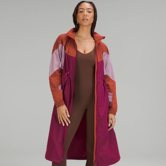 lululemon athletica Trench Coat in Burgundy and Mauve - Picture 14 of 15